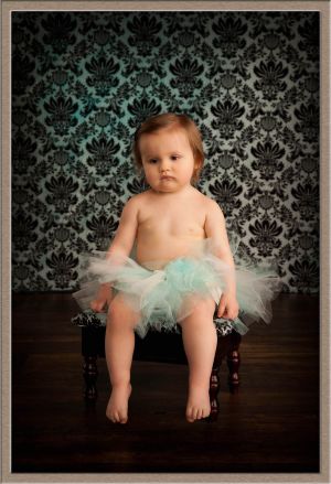 Portland Ballerina Baby in Tutu at Ollar Photography Portrait Studio